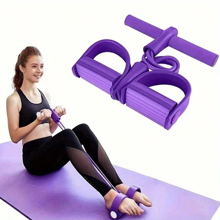 Home Gym Equipment - 1pc Home Fitness Resistance Bands, 4-Tube