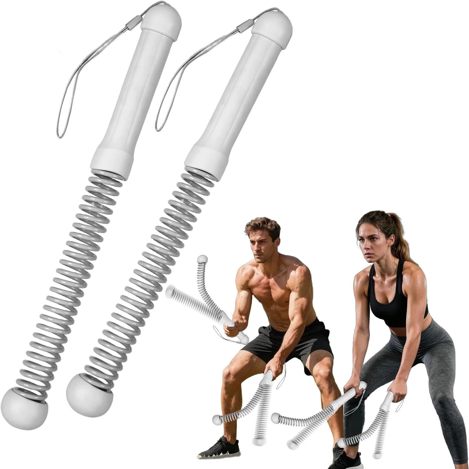 Home Gym Workout - 2nd Gen Ropeless Battle Ropes for