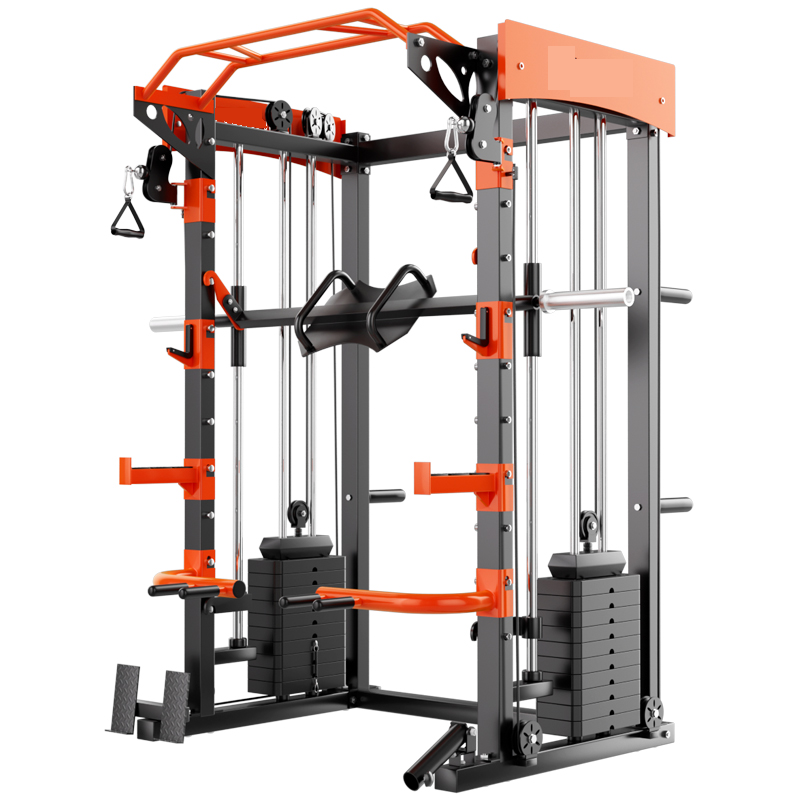 Home Gym With Smith Machine - 6-in-1 Smith Machine with Cable Crossover