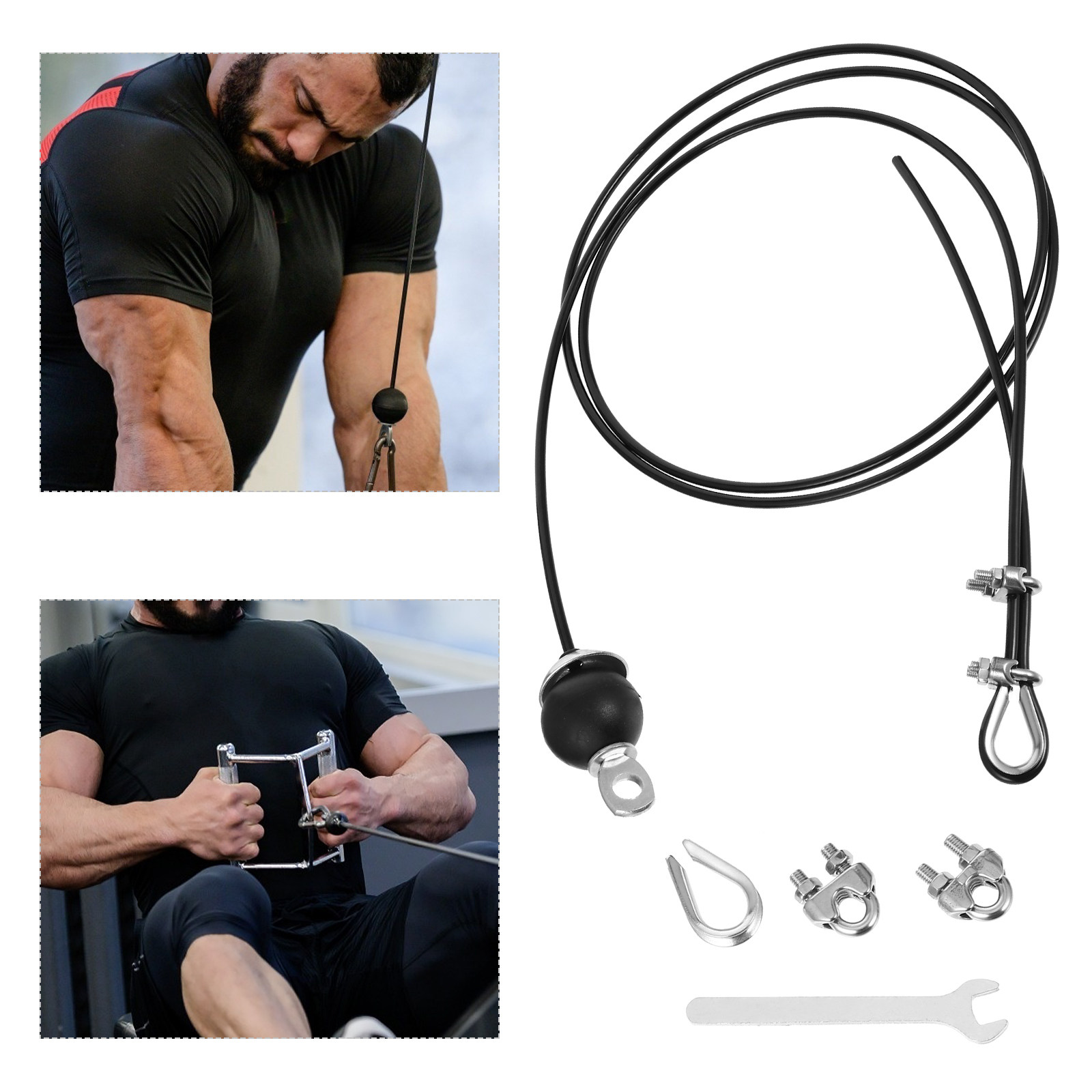 Home Gym Diy - 1Set 2.5m PU Fitness Wire Rope