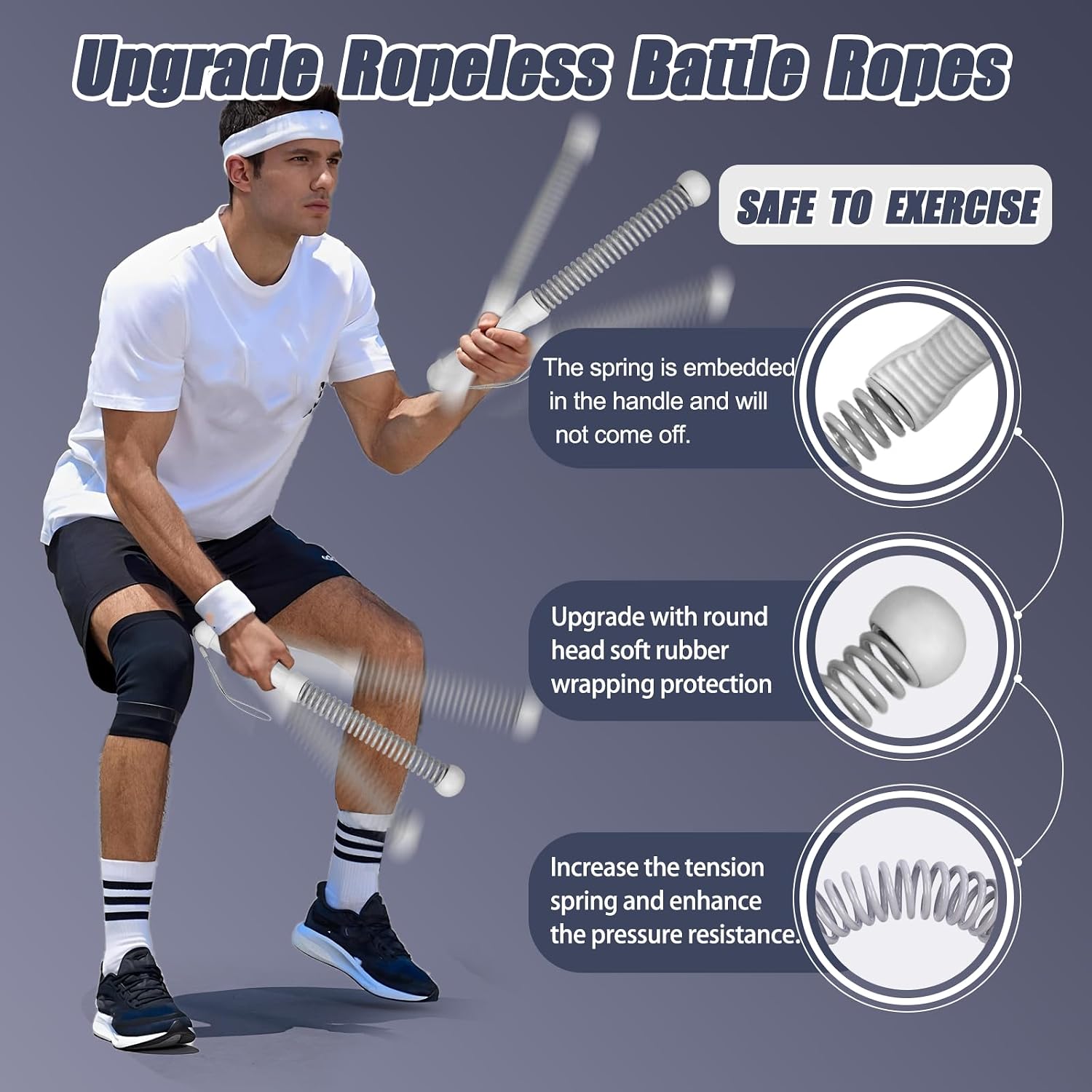 2nd Gen Ropeless Battle Ropes  - Home Gym Workout ulasan dan harga