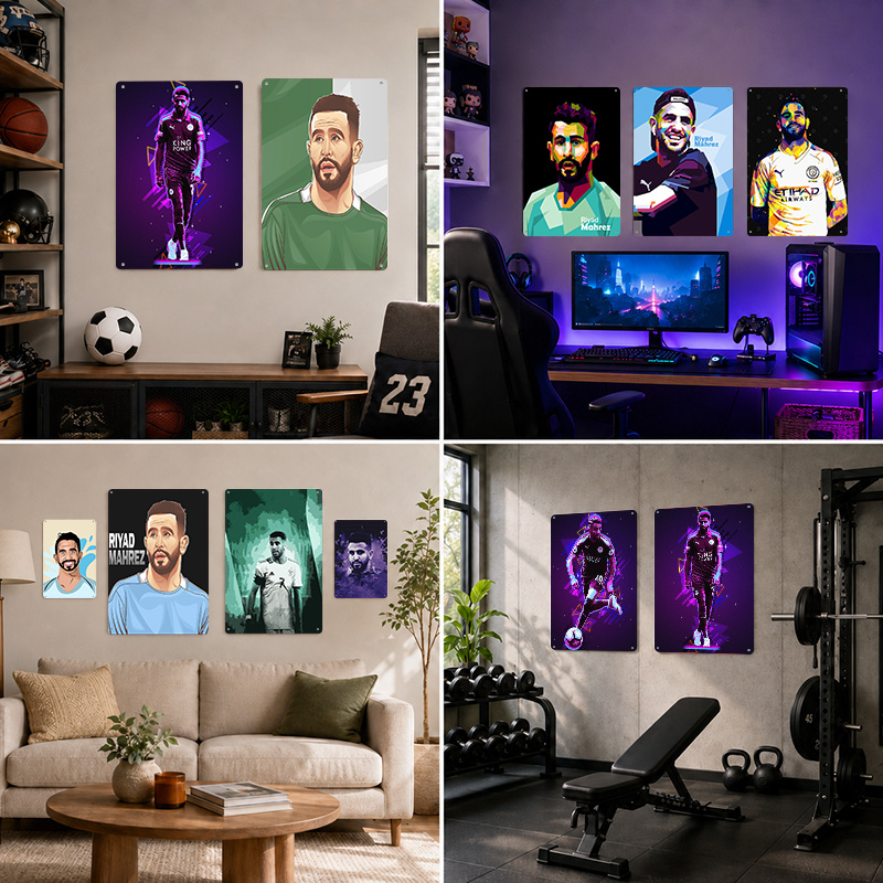 Riyad Mahrez Printed Posters C - Home Gym Yes Or No ulasan dan harga