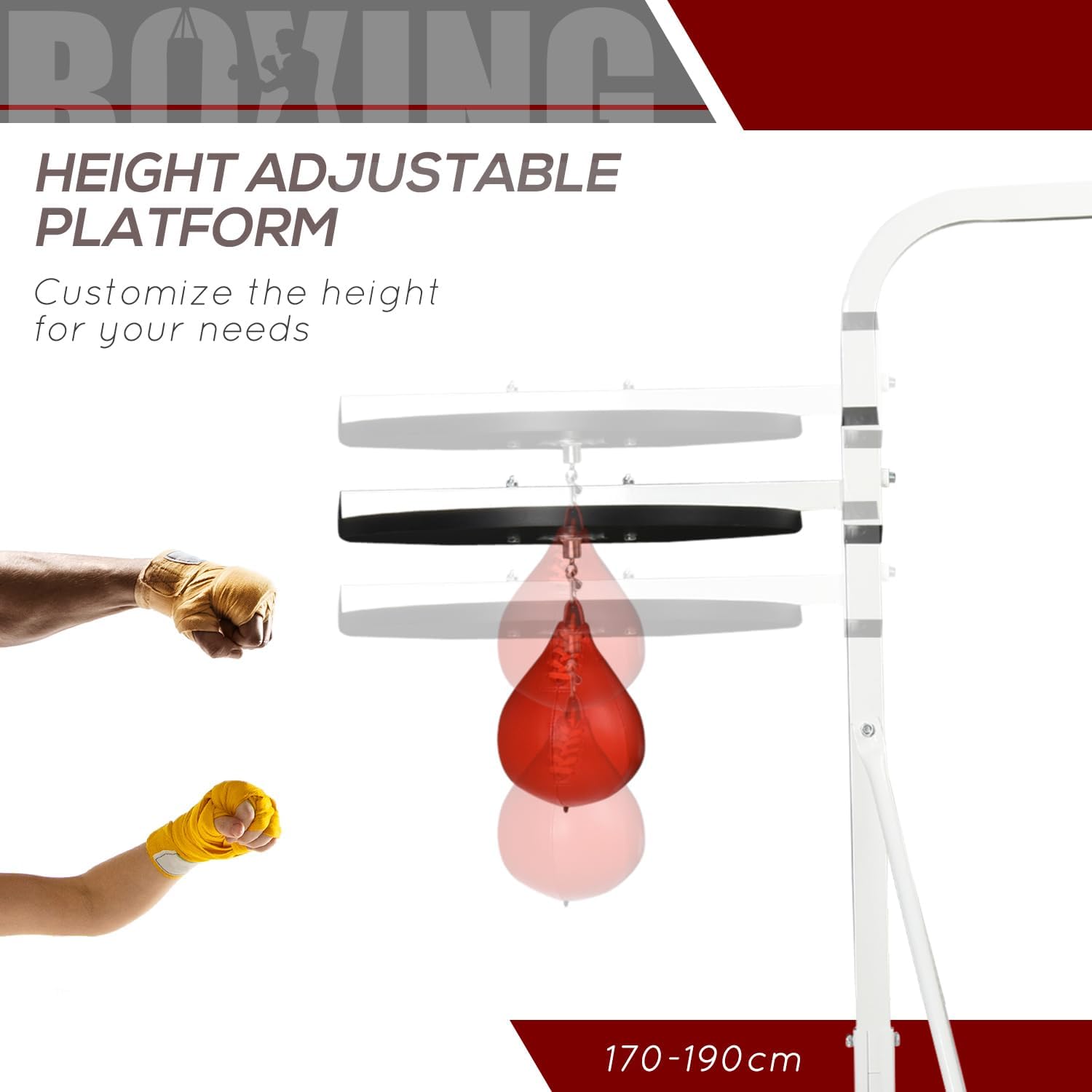 2-in-1 Punching Bag Stand with - Home Gym Workout ulasan dan harga