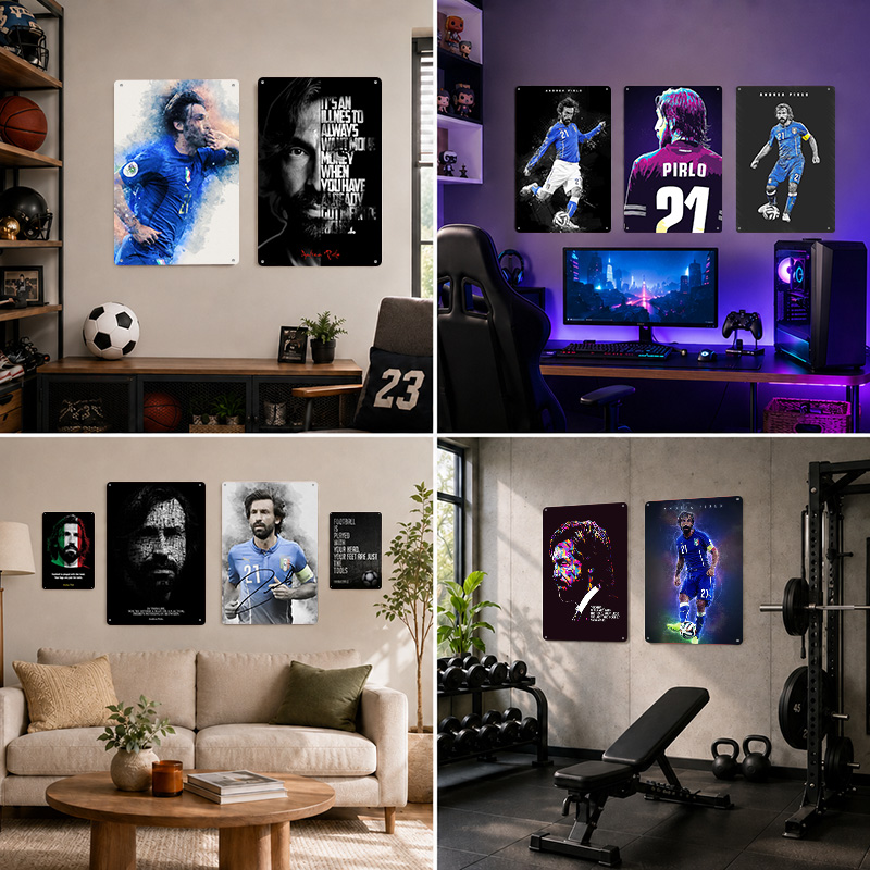 Andrea Pirlo Printed Posters C - Home Gym Yes Or No ulasan dan harga