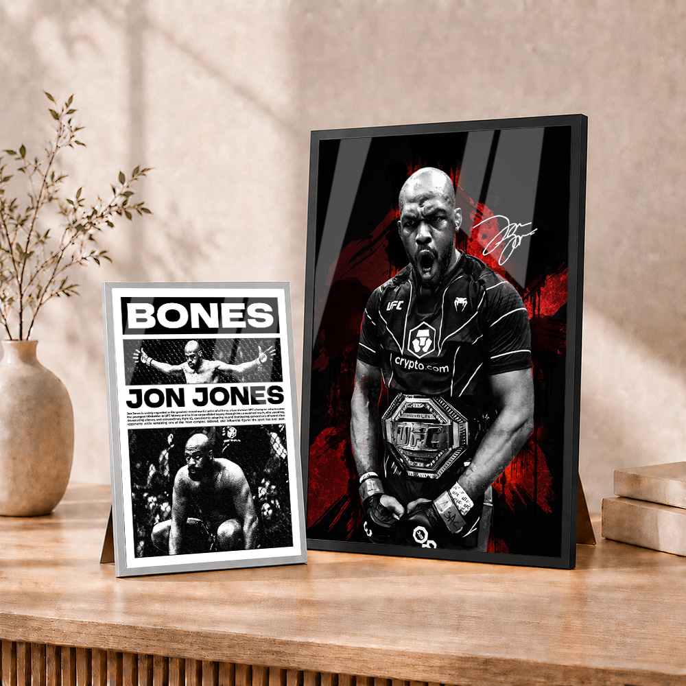 Jon Jones Framed Metal Print C - Home Gym Yes Or No ulasan dan harga