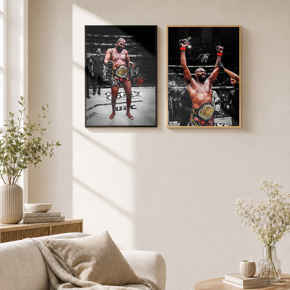 Jon Jones Framed Metal Print C - Home Gym Yes Or No ulasan dan harga