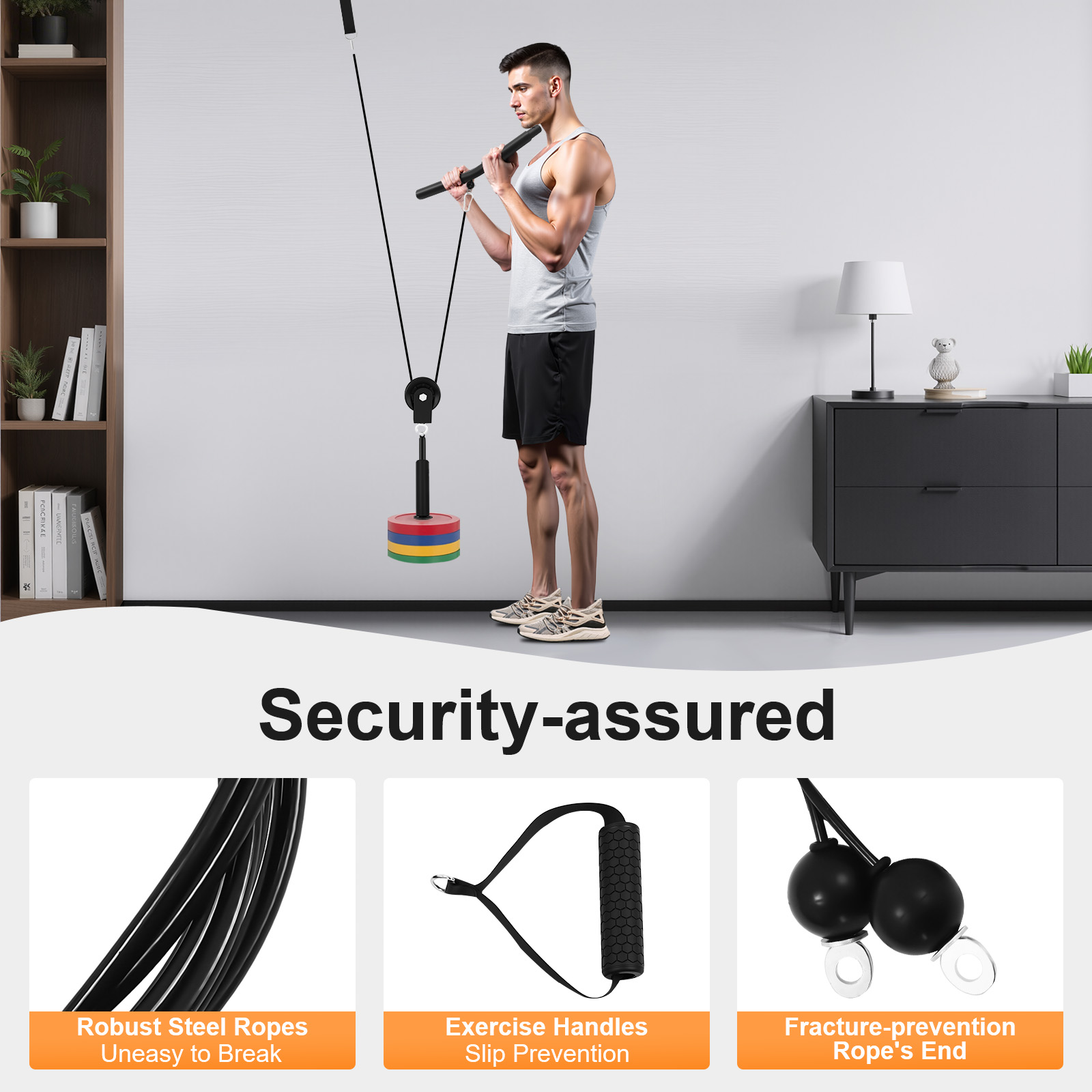 120kg Cable Pull Fitness Syste - Pulley Home Gym ulasan dan harga