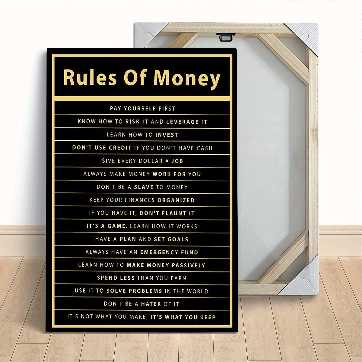 Wood Framed Motivational Canva - Home Gym Yes Or No ulasan dan harga