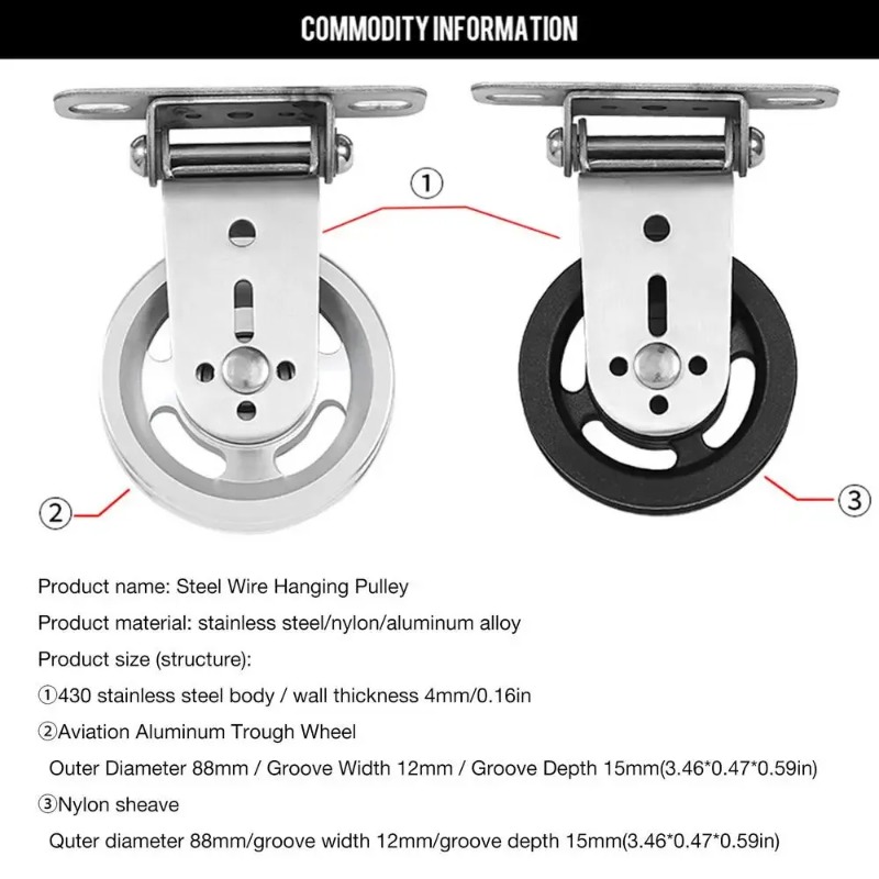 Mute Rotatable Stainless Steel - Pulley Home Gym ulasan dan harga
